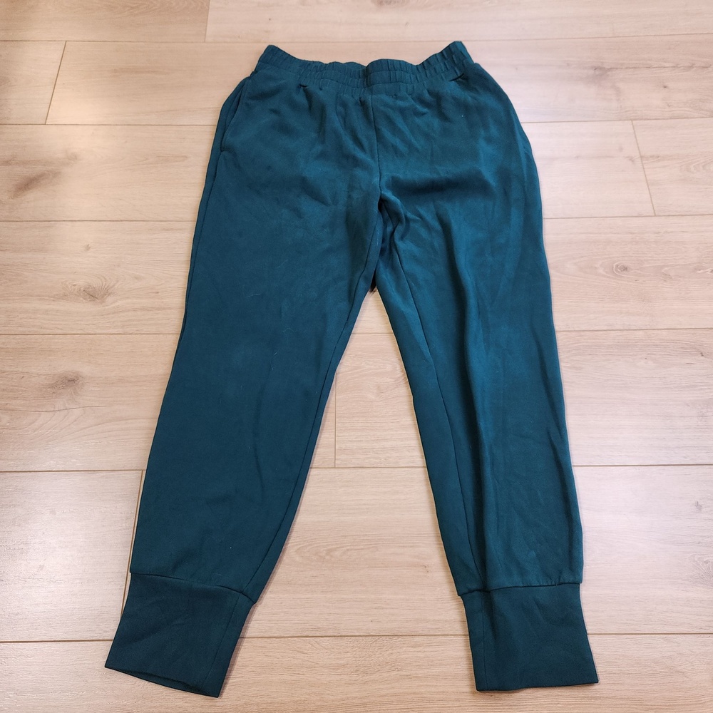 Varley DoubleSoft Slim Cuff Jogger Pants Womens Large Green Elastic Waist Lounge